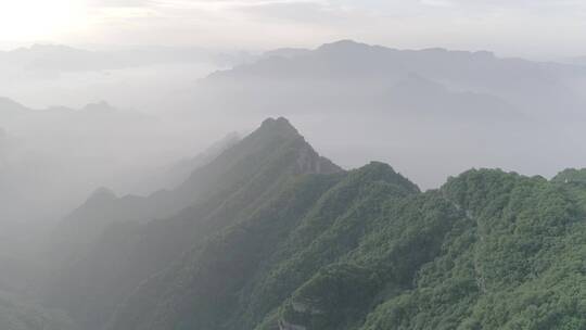 航拍山西旅游胜地太行山脉60帧原素材