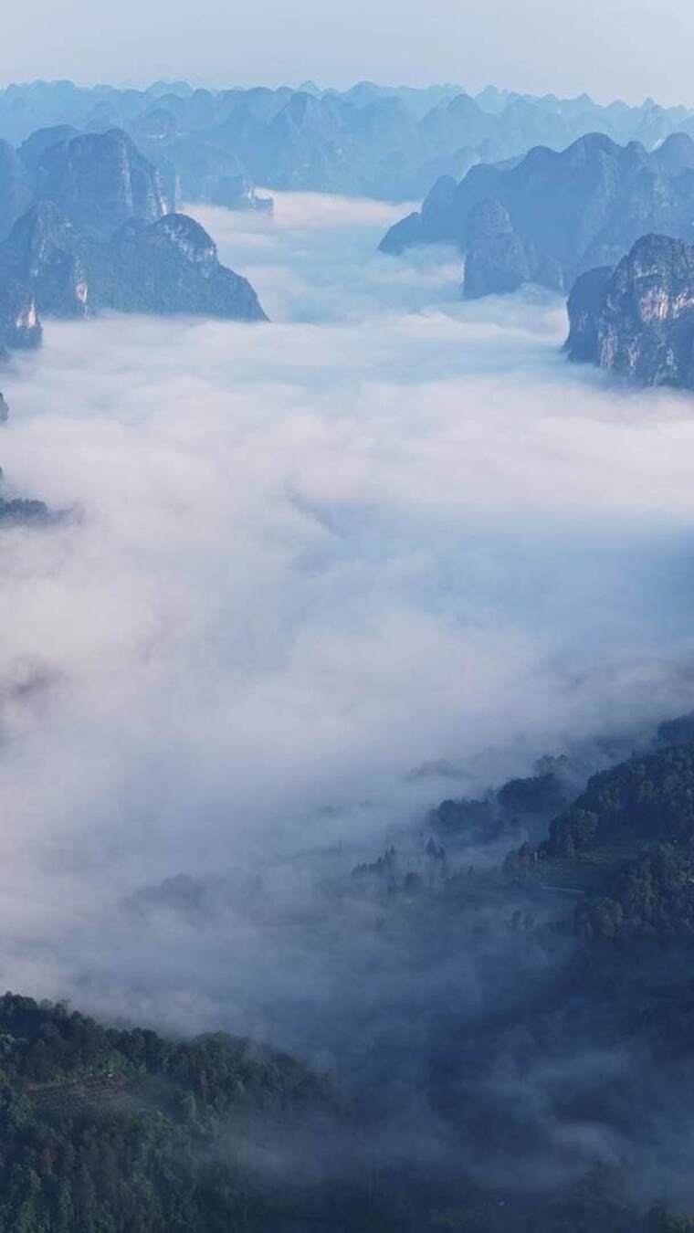 山峦云海自然景观素材