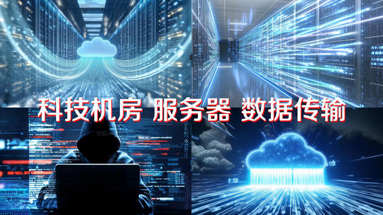 科技机房机柜数据算力服务器网络安全云计算