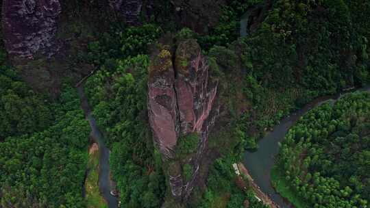 湖南邵阳崀山丹霞地貌航拍