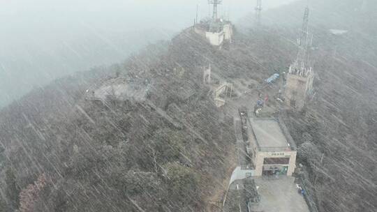 紫金山雪景