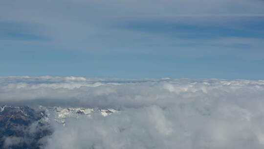 勃朗峰阿尔卑斯山法国雪峰滑雪延时