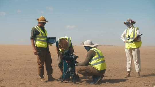 沙漠中的摄制组视频素材模板下载