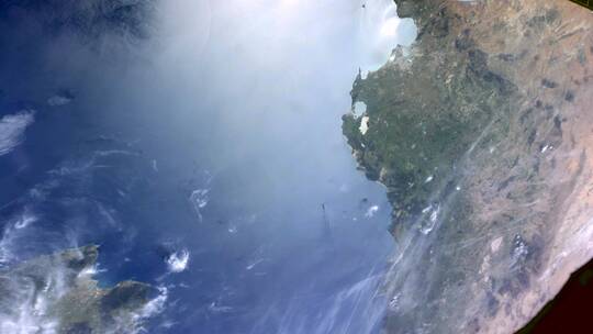 突尼斯和地中海在地球上的占地情况