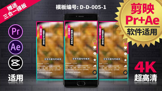 Pr、Ae、剪映通用模板