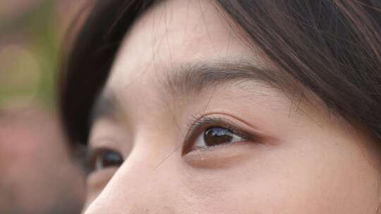 女性眼睛微距特写