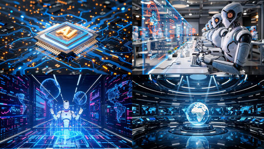 AI智能机器人算力数字人芯片科技模型数据