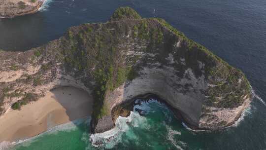 HDR印尼佩妮达岛精灵坠崖自然风光航拍