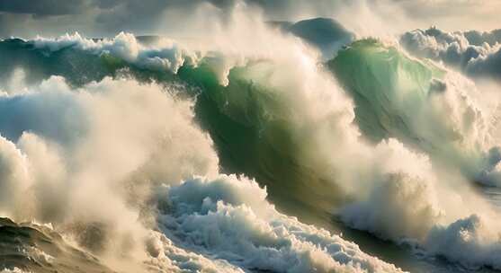 汹涌大海海浪特写