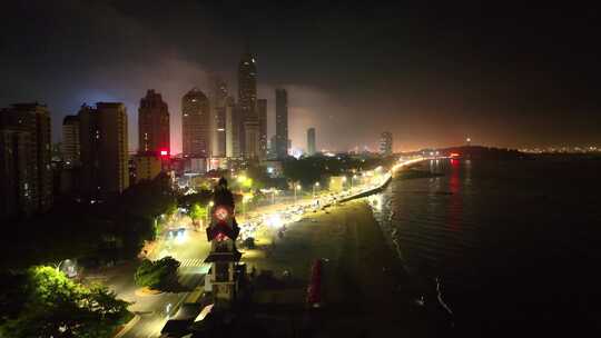 烟台海边城市夜景合集