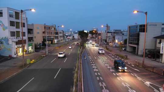 鸟瞰道路车辆街道