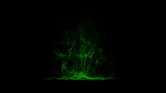 4k魔幻绿色神秘火焰素材 (3)