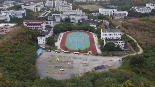 航拍湖北宜昌西陵区现代化城市建设