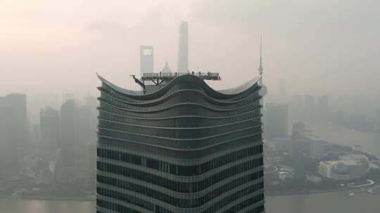 上海北外滩 城市风光航拍视频素材模板下载