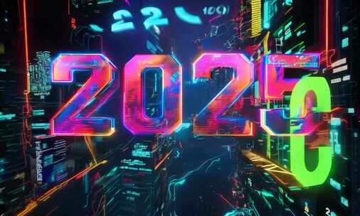 2025跨年音乐节vj未来赛博朋克蒸汽波