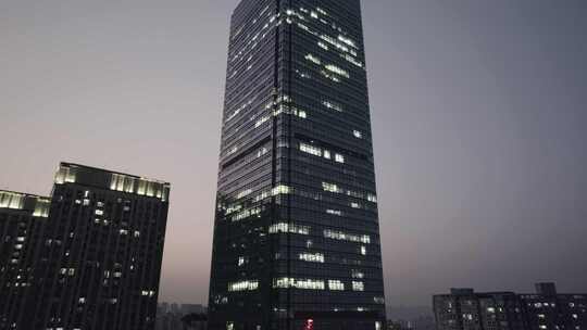 重庆夜景 城市航拍 英利国际 楼宇 大厦