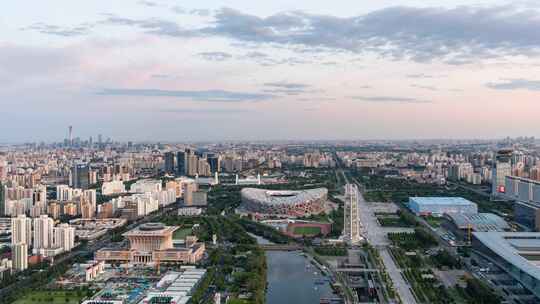 北京鸟巢水立方日夜延时视频素材模板下载