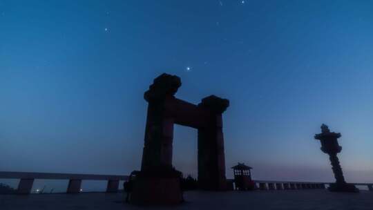 湖北天台山星空延时