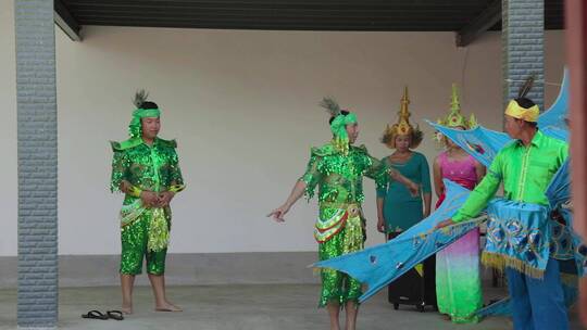 孔雀舞视频云南芒市瑞丽傣族民间孔雀舞表演视频素材模板下载