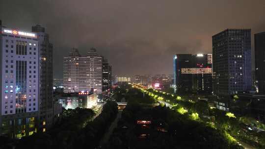 台州夜景航拍空镜