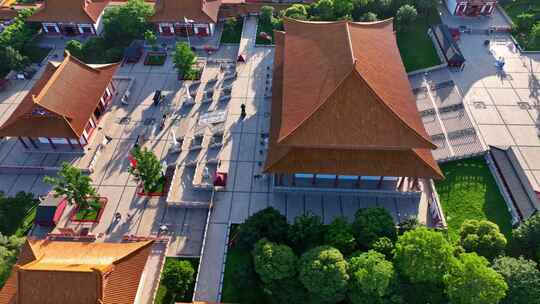 航拍徐州经济技术开发区宝莲寺佛教文化景区