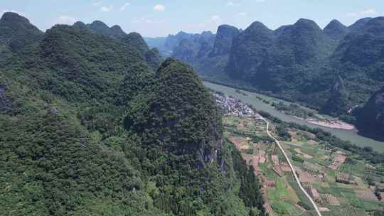 桂林杨堤风景区航拍