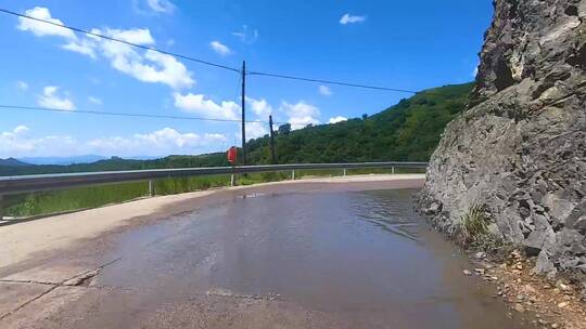 实拍开车自驾盘山路 第一视角