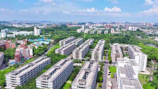 大学城航拍广州国际生物岛