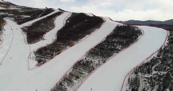 崇礼滑雪场雪山4k