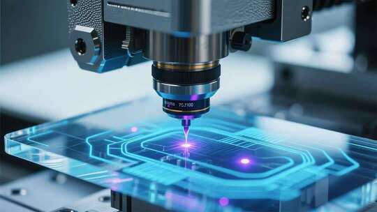 激光加工芯片工业素材