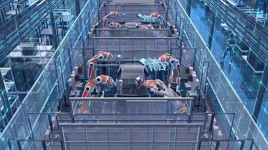 科技制造科研智慧工厂汽车生产工业智能园区