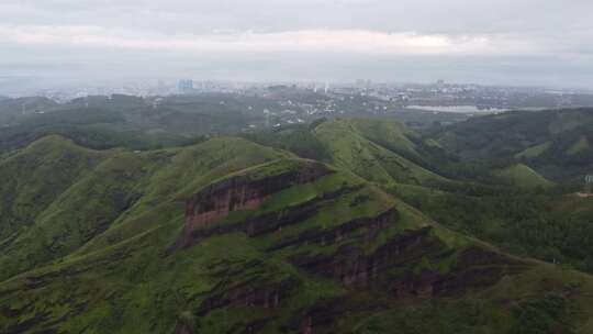 凉山州盐源公母山-航拍-彝族-公母山