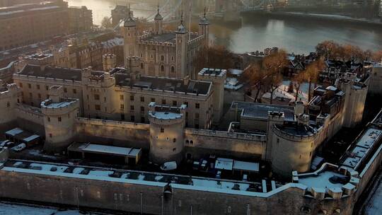 城市航拍伦敦威斯敏斯特宫英国著名地标建筑视频素材模板下载