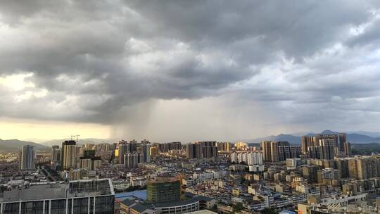 广西桂林暴雨积雨云气象摄影延时