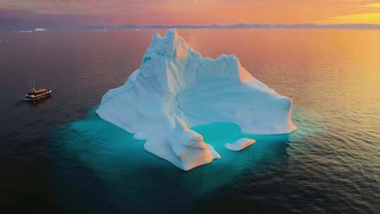 4K-海洋中的冰山、南极北极02