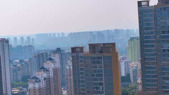 江西南昌红谷滩区高楼大厦赣江江景城市风景