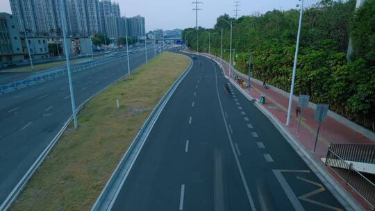 南宁邕武路道路街道街景延时摄影