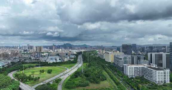 深圳市光明区写字楼公寓楼高楼航拍