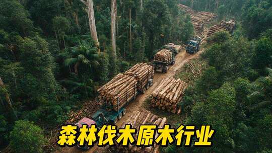 森林伐木木材原木