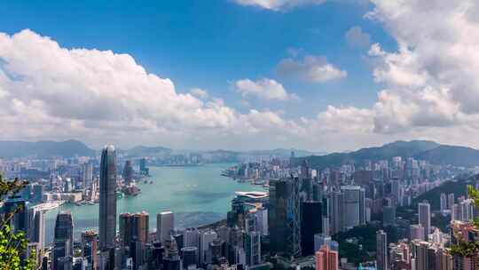 中国香港航拍延时风景旅游