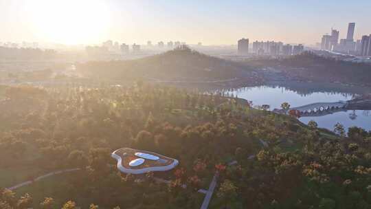 世博文化公园上海双子山世博前滩七孔桥视频素材模板下载