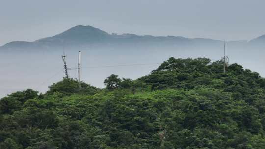 浙江台州清晨海岛航拍