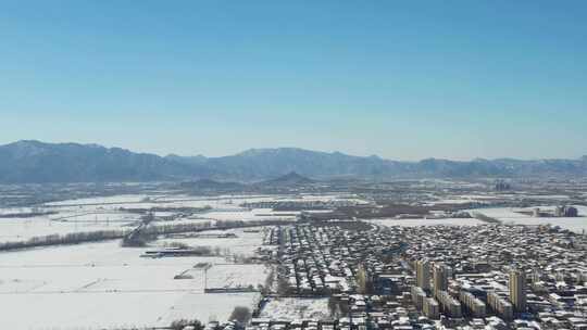 航拍雪景