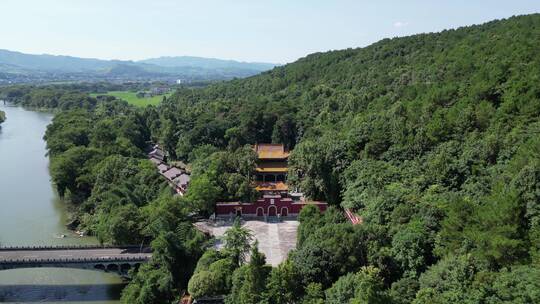 航拍湖南株洲炎帝陵5A景区