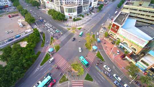 惠州大亚湾澳头十字路口车流视频