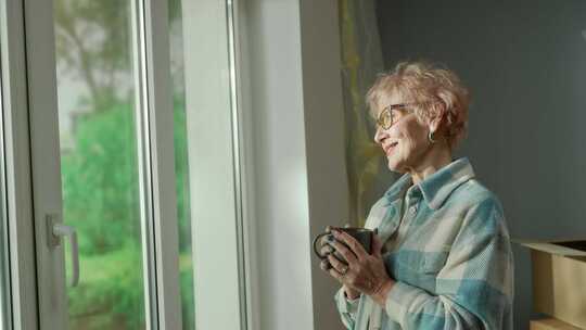 老年男子用布包裹着一名老年妇女