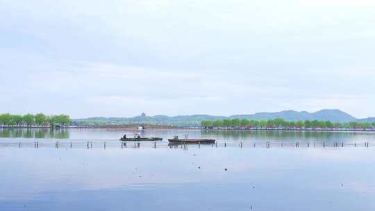 杭州西湖白堤玉带桥风景