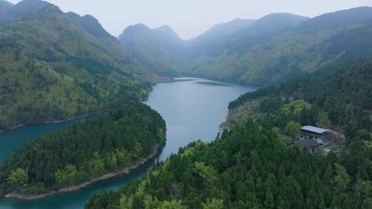 航拍山川河流