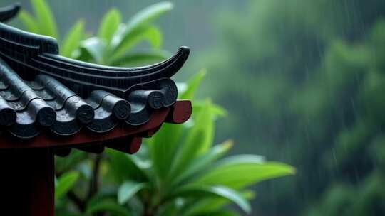 【雨后江南合集】湖泊动物天鹅竹子绿叶河面