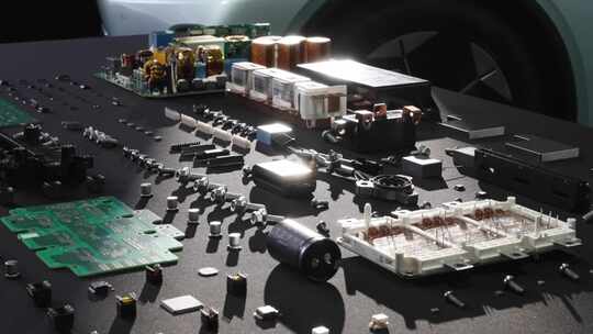 汽车工业零部件，新能源驱动电机，电子元件